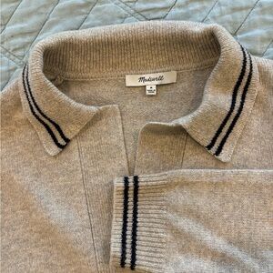 Madewell Tipped Davie Polo Sweater